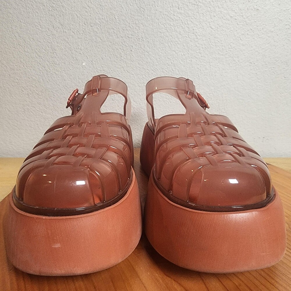 Melissa Shoes Womens Size 9 Pink Jelly Fisherman Platform Sandals Slingback - Picture 7 of 12